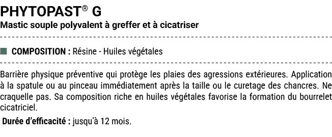 PHYTOPAST® G Mastic souple polyvalent  greffer et   cicatriser ■ COMPOSITION : R sine Huiles v g tales Barri re phys...