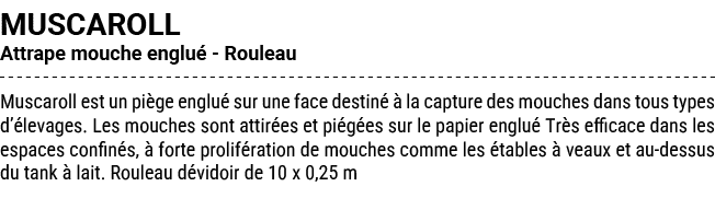 MUSCAROLL Attrape mouche englu Rouleau Muscaroll est un pi ge englu  sur une face destin    la capture des mouches d...