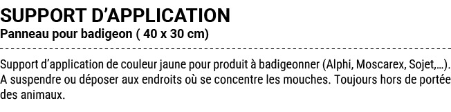 SUPPORT D’APPLICATION Panneau pour badigeon ( 40 x 30 cm) Support d’application de couleur jaune pour produit  badig...