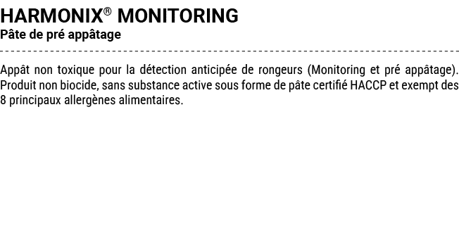 HARMONIX® MONITORING P te de pr app tage App t non toxique pour la d tection anticip e de rongeurs (Monitoring et pr...