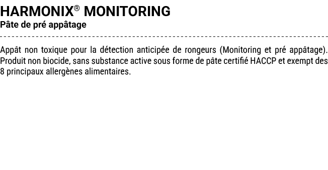 HARMONIX® MONITORING P te de pr app tage App t non toxique pour la d tection anticip e de rongeurs (Monitoring et pr...