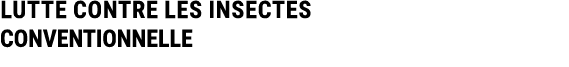 LUTTE CONTRE LES INSECTES CONVENTIONNELLE