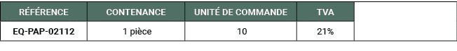 R F RENCE,CONTENANCE,UNIT DE COMMANDE,TVA,,EQ PAP 02112, 1 pi ce , 10,21%