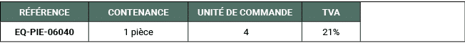 R F RENCE,CONTENANCE,UNIT DE COMMANDE,TVA,,EQ PIE 06040,1 pi ce, 4,21%