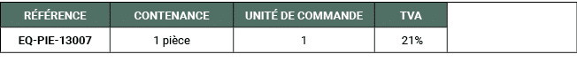 R F RENCE,CONTENANCE,UNIT DE COMMANDE,TVA,,EQ PIE 13007,1 pi ce,1, 21%