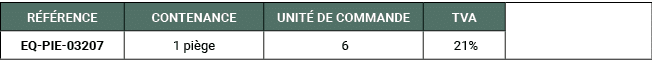 R F RENCE,CONTENANCE,UNIT DE COMMANDE,TVA,,EQ PIE 03207,1 pi ge, 6, 21%