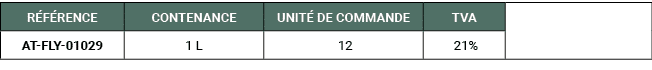 R F RENCE,CONTENANCE,UNIT DE COMMANDE,TVA,,AT FLY 01029,1 L, 12, 21%
