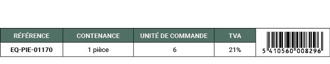 R F RENCE,CONTENANCE,UNIT DE COMMANDE,TVA,￼,EQ PIE 01170,1 pi ce, 6,21%