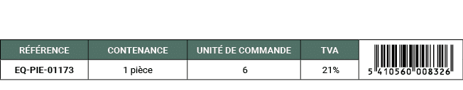 R F RENCE,CONTENANCE,UNIT DE COMMANDE,TVA,￼,EQ PIE 01173,1 pi ce, 6, 21%
