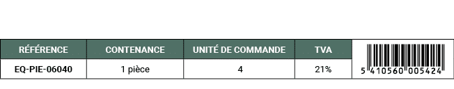 R F RENCE,CONTENANCE,UNIT DE COMMANDE,TVA,￼,EQ PIE 06040,1 pi ce, 4,21%