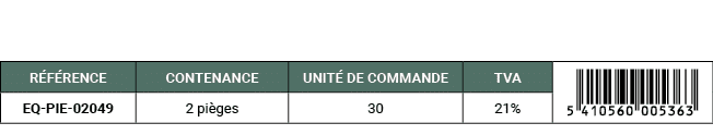 R F RENCE,CONTENANCE,UNIT DE COMMANDE,TVA,￼,EQ PIE 02049,2 pi ges,30,21%