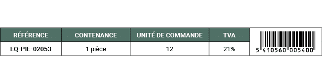 R F RENCE,CONTENANCE,UNIT DE COMMANDE,TVA,￼,EQ PIE 02053,1 pi ce,12,21%