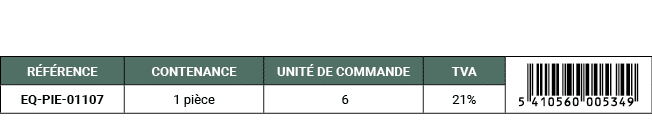 R F RENCE,CONTENANCE,UNIT DE COMMANDE,TVA,￼,EQ PIE 01107,1 pi ce, 6,21%