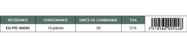R F RENCE,CONTENANCE,UNIT DE COMMANDE,TVA,￼,EQ PIE 06042,10 pi ces,50,21%