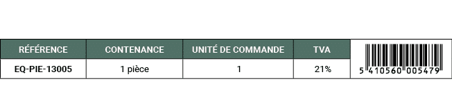 R F RENCE,CONTENANCE,UNIT DE COMMANDE,TVA,￼,EQ PIE 13005,1 pi ce, 1, 21%