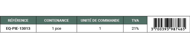 R F RENCE,CONTENANCE,UNIT DE COMMANDE,TVA,￼,EQ PIE 13013,1 pce,1,21%