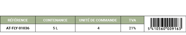 R F RENCE,CONTENANCE,UNIT DE COMMANDE,TVA,￼,AT FLY 01036,5 L, 4,21%