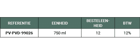 REFERENTIE,EENHEID,BESTELEENHEID,BTW,PV PVD 99026,750 ml,12,12%