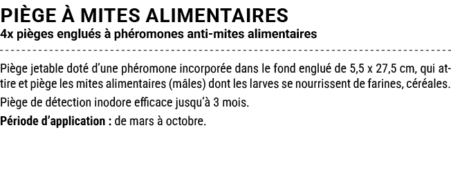 PI GE  MITES ALIMENTAIRES 4x pi ges englu s   ph romones anti mites alimentaires Pi ge jetable dot  d’une ph romone ...