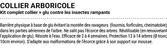 COLLIER ARBORICOLE Kit complet collier + glu contre les insectes rampants Barri re physique  base de glu  vitant la ...