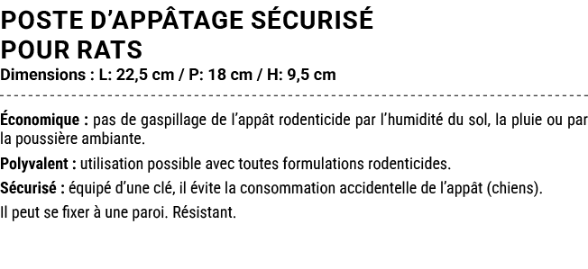 POSTE D’APP TAGE S CURIS POUR RATS Dimensions : L: 22,5 cm / P: 18 cm / H: 9,5 cm  conomique : pas de gaspillage de ...