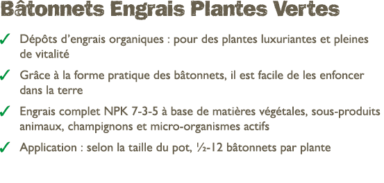 B tonnets Engrais Plantes Vertes ￼ D p ts d’engrais organiques : pour des plantes luxuriantes et pleines de vitalit ...