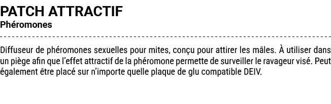PATCH ATTRACTIF Ph romones Diffuseur de ph romones sexuelles pour mites, con u pour attirer les m les.  utiliser dan...