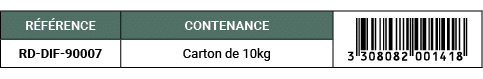 R F RENCE,CONTENANCE,￼,RD DIF 90007,Carton de 10kg