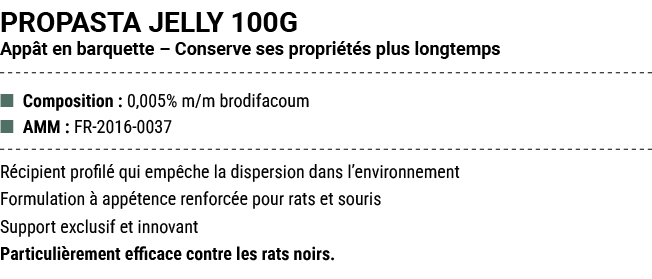 PROPASTA JELLY 100G App t en barquette – Conserve ses propri t s plus longtemps ■ Composition : 0,005% m/m brodifacou...
