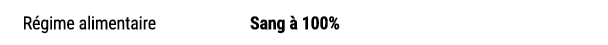 R gime alimentaire Sang  100%