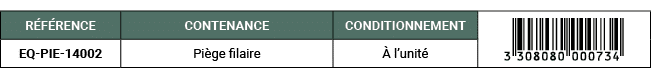 R F RENCE,CONTENANCE,CONDITIONNEMENT,￼,EQ PIE 14002,Pi ge filaire, l’unit 