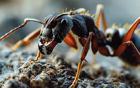 An ant with a shaved body and has a mustache, macro photography, close-up, high-quality details, deep focus, professional shot, --ar 3:2 --style raw --stylize 250 --v 6 Job ID: dd5db7d6-6433-4a50-b3d5-69491ac23ece