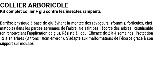 COLLIER ARBORICOLE Kit complet collier + glu contre les insectes rampants Barri re physique  base de glu  vitant la ...