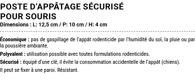 POSTE D’APP TAGE S CURIS POUR SOURIS Dimensions : L: 12,5 cm / P: 10 cm / H: 4 cm  conomique : pas de gaspillage de ...
