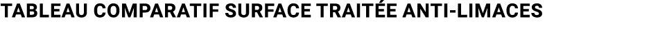 TABLEAU COMPARATIF SURFACE TRAIT E ANTI LIMACES